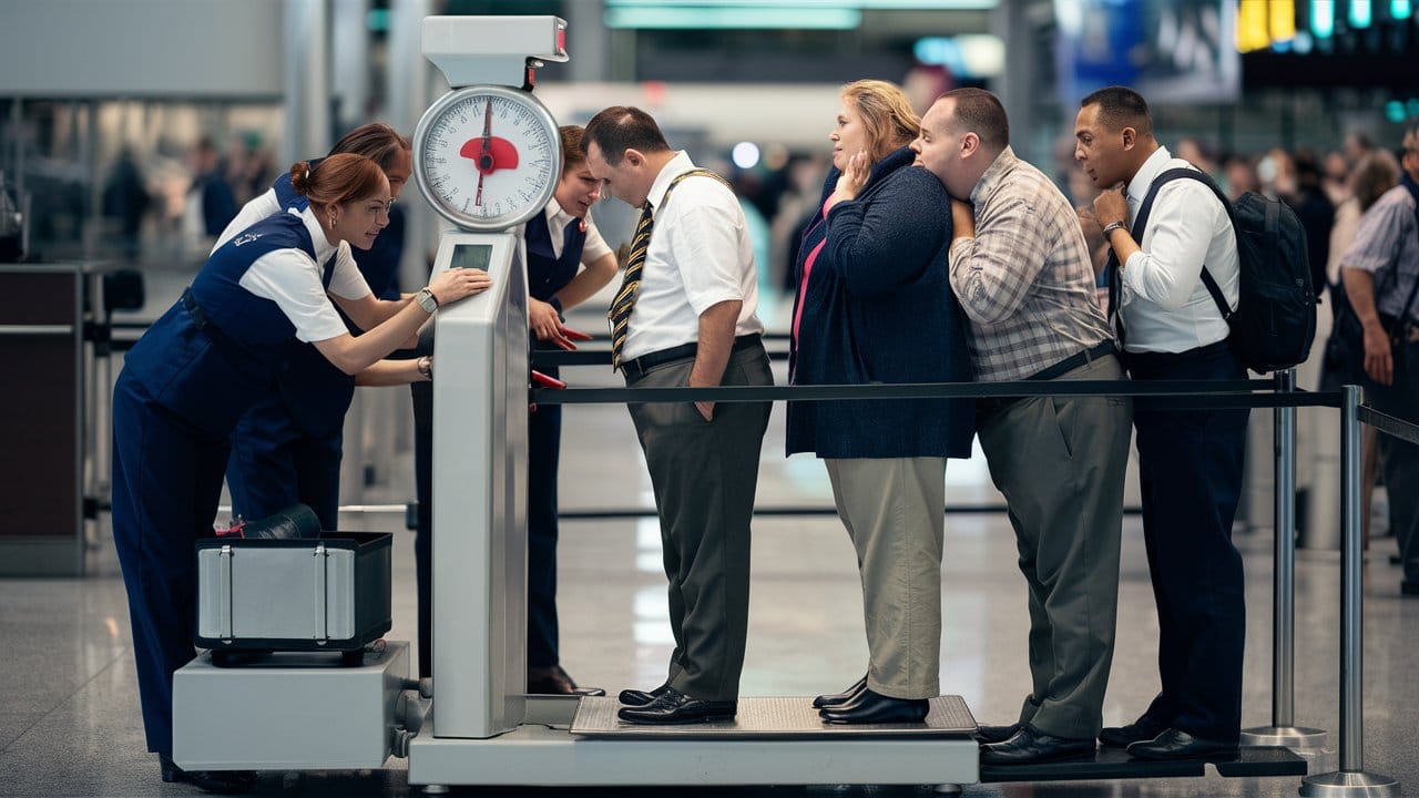 Airlines Weigh Passengers