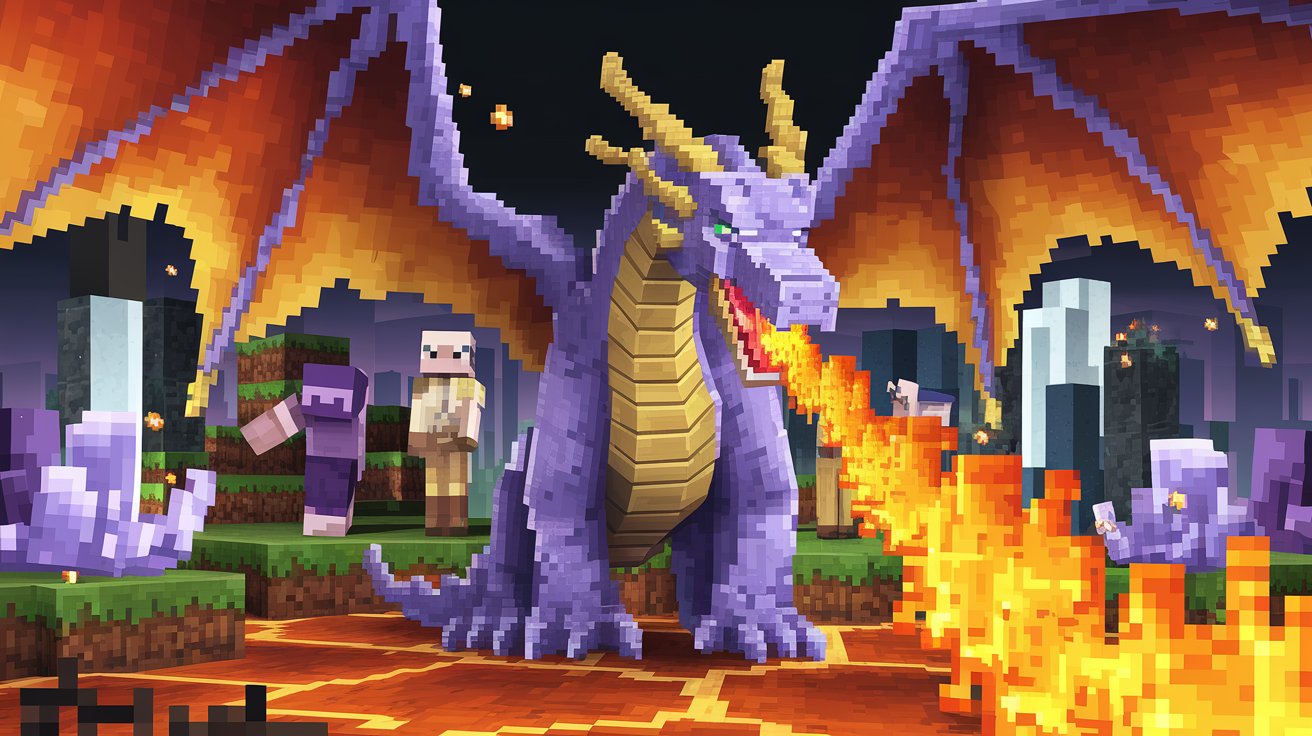 Ender dragon:urv7cjuhki4= minecraft