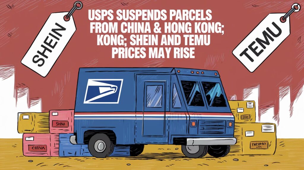 USPS Suspends Parcels from China, Hong Kong; Shein and Temu Prices May Rise