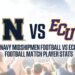Navy Midshipmen Football vs ECU Football Match Player Stats