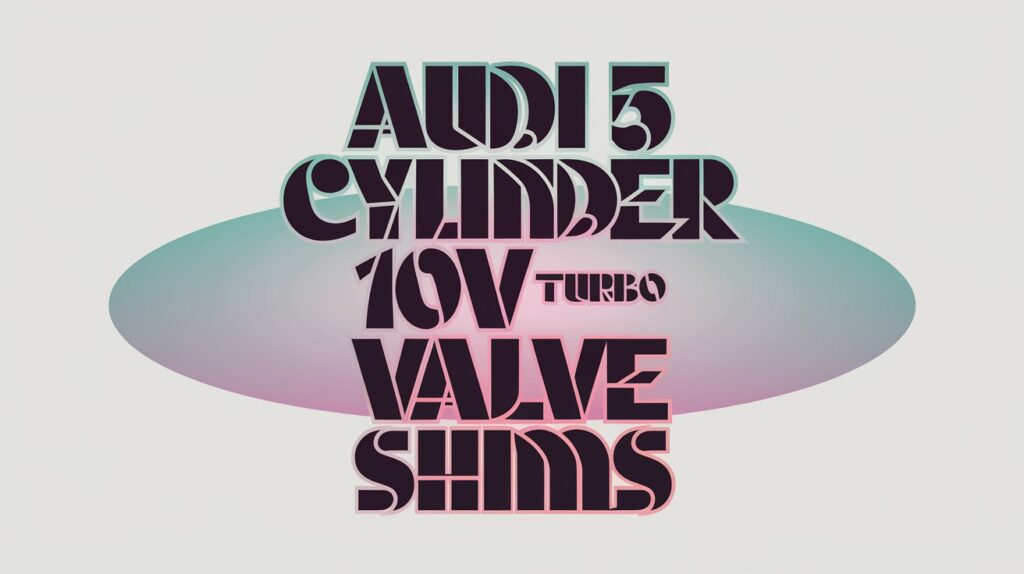 Audi 5 Cylinder 10V Turbo Valve Shims: A Complete Owner's Guide