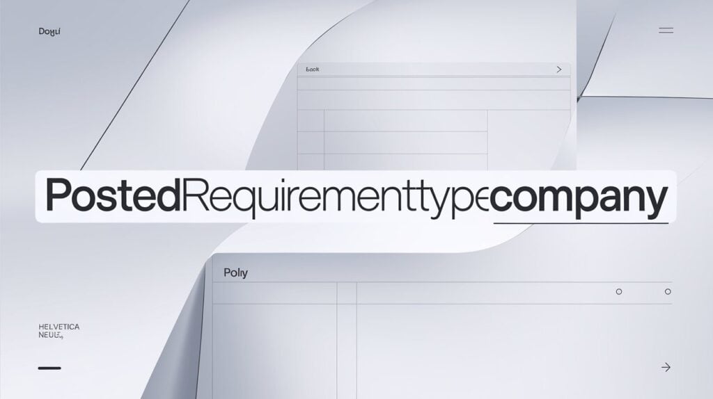 What Is postedrequirementstypecompany?