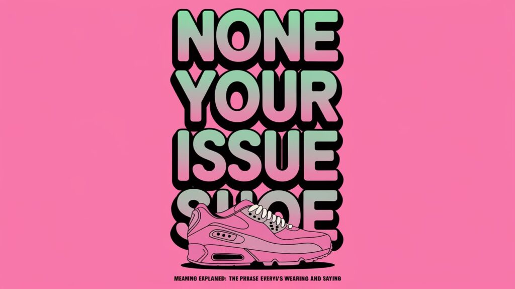 noneofyourissueshoe Meaning Explained: The Phrase Everyone’s Wearing and Saying