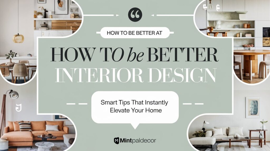 How to Be Better at Interior Design MintpalDecor