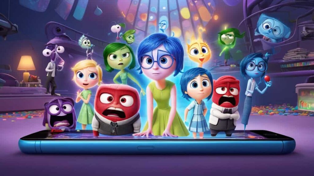 Inside Out 2 Glued To Phone