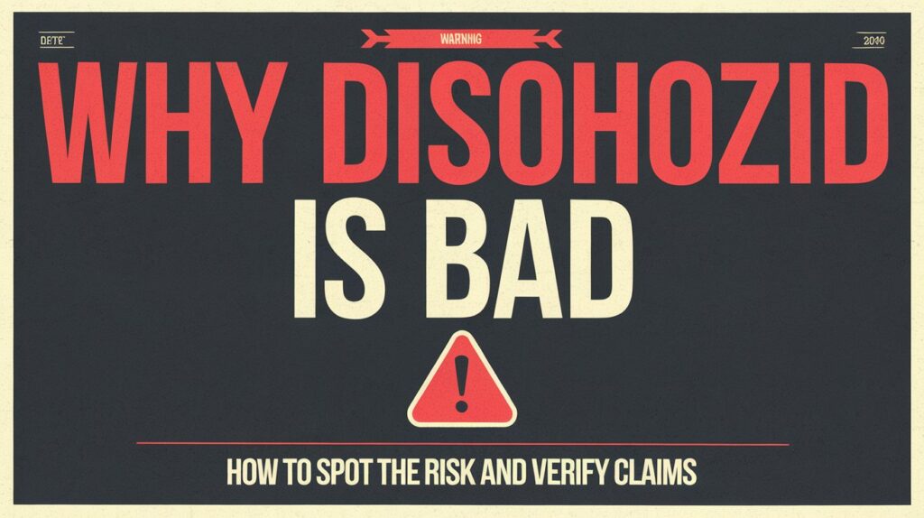 Why disohozid Are Bad — How to Spot the Risk and Verify Claims