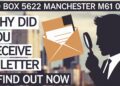P O Box 5622 Manchester M61 0WZ: Why Did You Receive a Letter - Find Out Now