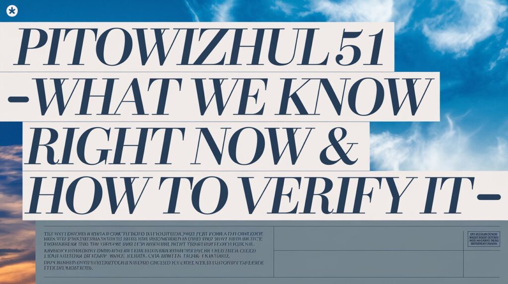 Pitowizhull5.1 — What We Know Right Now & How to Verify It