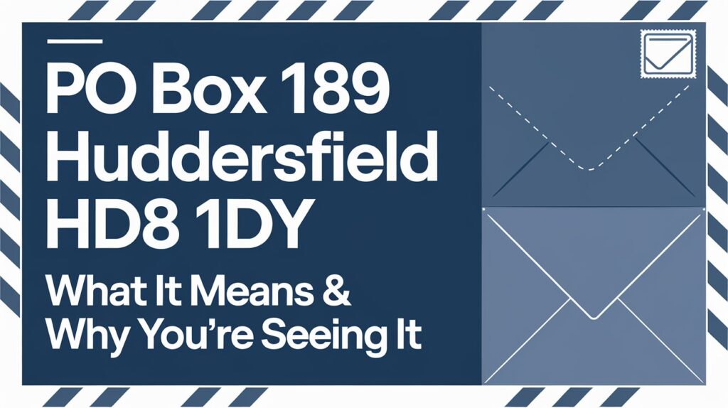 PO Box 189 Huddersfield HD8 1DY: What It Means & Why You’re Seeing It