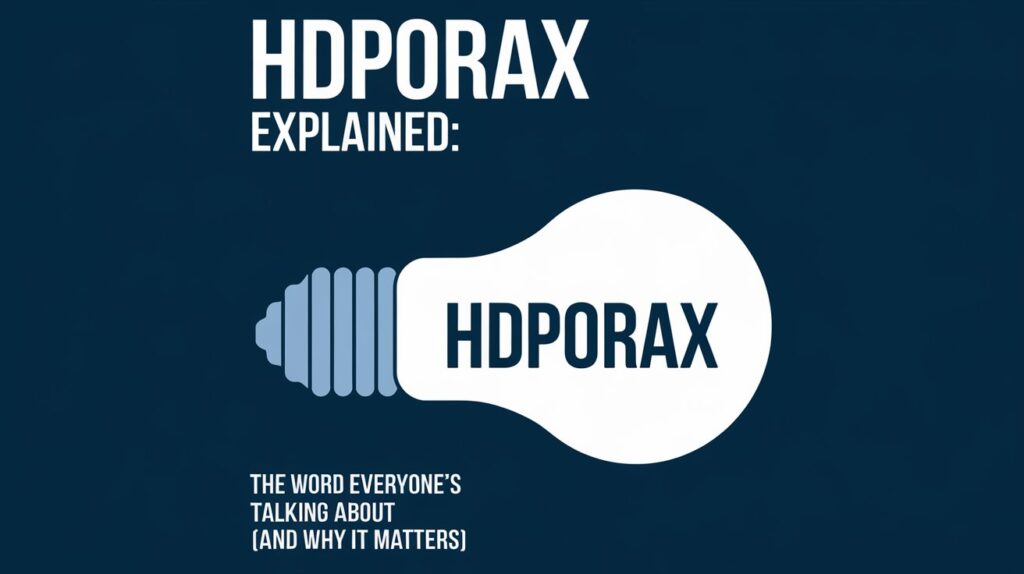Hdporax Explained: The Word Everyone’s Talking About (And Why It Matters)
