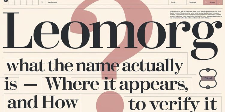 Leomorg — What the name actually is, where it appears, and how to verify it
