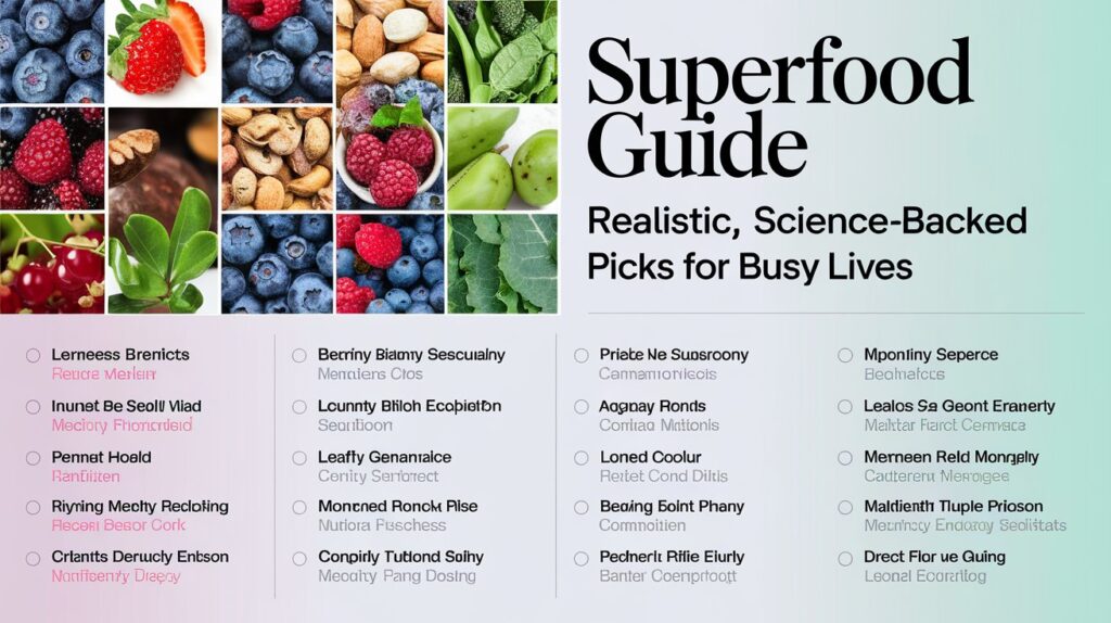 Superfood guide lwspeakcare — realistic, science-backed picks for busy lives