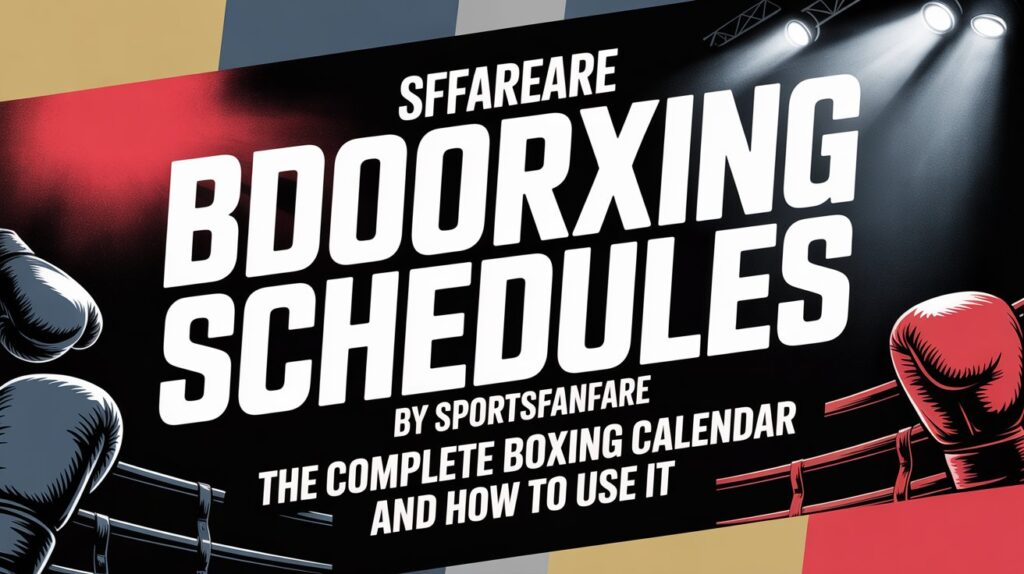 Sffareboxing Schedules By Sportsfanfare
