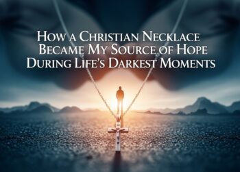 Christian Necklace with Cross and Heart Design Featuring Bible Inside by My Nano Jewelry