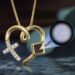 Christian Necklace with Cross and Heart Design Featuring Bible Inside by My Nano Jewelry